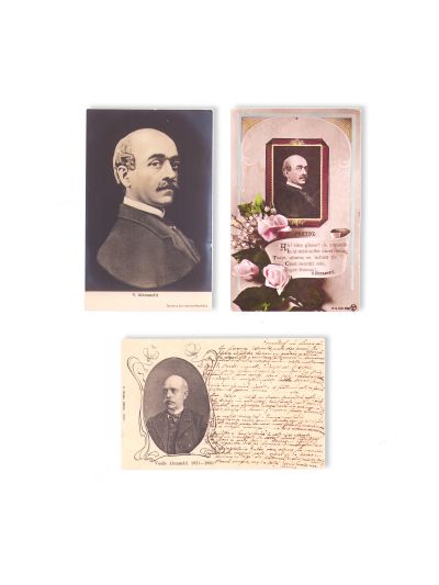 Vasile Alecsandri, trei cărți poștale ilustrate