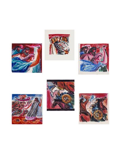 Colecție de 6 ilustrații realizate de Adrian Ionescu