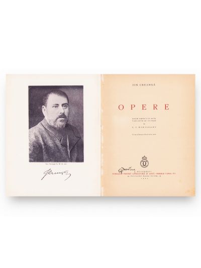 Ion Creangă, Opere, 1939, cu semnătura olografă a lui Geo Dumitrescu