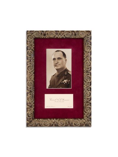 Gr. Nicolae Scarlat Stoenescu, fotografie tip carte poștală + carte de vizită