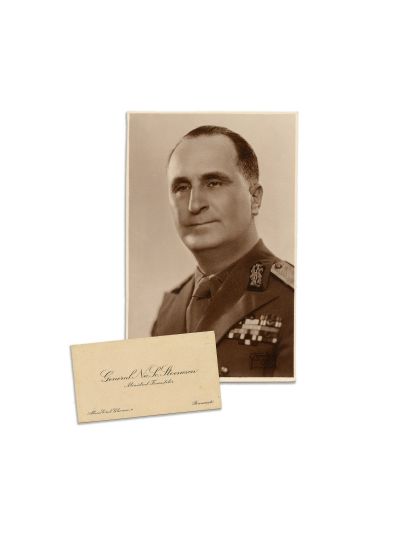 Gr. Nicolae Scarlat Stoenescu, fotografie tip carte poștală + carte de vizită