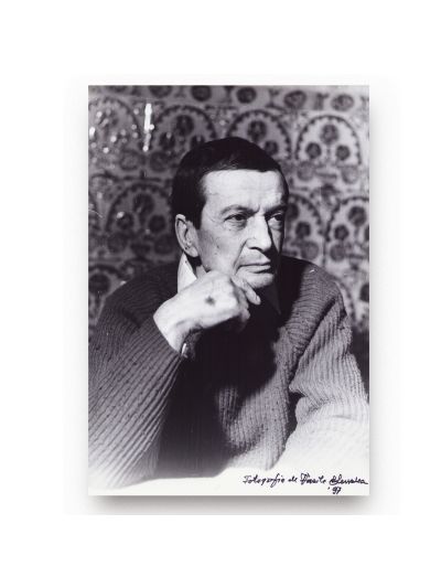 Geo Dumitrescu gânditor, fotografie realizată de Vasile Blendea, 1997