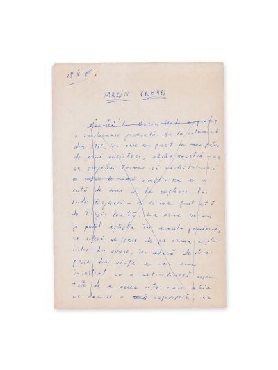 Geo Bogza, Decesul lui Marin Preda, nouă file manuscris