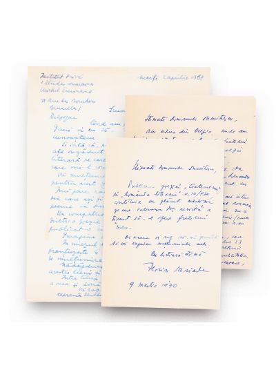 Florin și Mihail Steriade, trei corespondențe pentru Geo Dumitrescu, 1968-1970