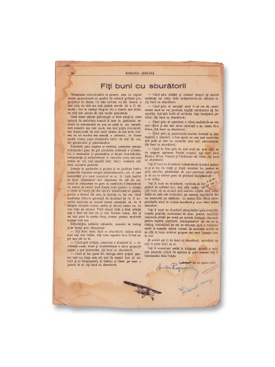 Documente din arhiva aviatorului Andrei Popovici 