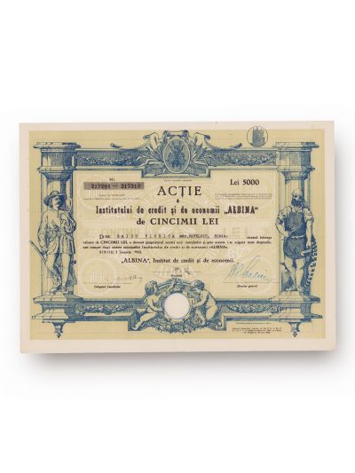 Institutul de credit și economii „Albina”, trei acțiuni