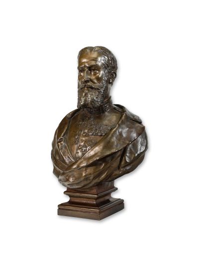Bustul din bronz al regelui Carol I al României, gravor Wladimir Hegel, cca. 1891 