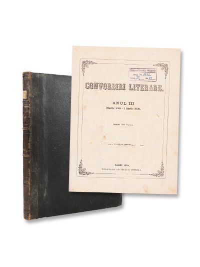 Publicația „Convorbiri Literare”, Anul III, 24 numere, 1869-1870, cu scrieri diverse de V. Alecsandri