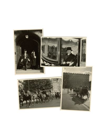 Prezentarea scrisorilor de acreditare la Stockholm, patru fotografii, 3 Octombrie 1947