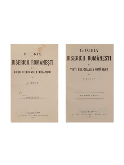 N. Iorga, Istoria bisericii românești, vol. I - II, 1908 - 1909