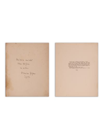 Octavian Goga, Precursori, 1930, exemplar numerotat, cu dedicație 