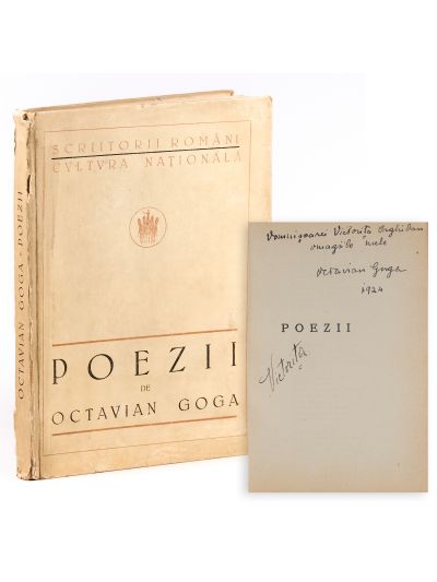 Octavian Goga, Poezii, 1924, cu dedicație pentru Victorița Orghidan