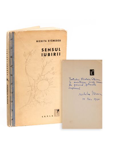 Nichita Stănescu, Sensul iubirii, 1960, cu dedicație pentru Nicolae Stoian