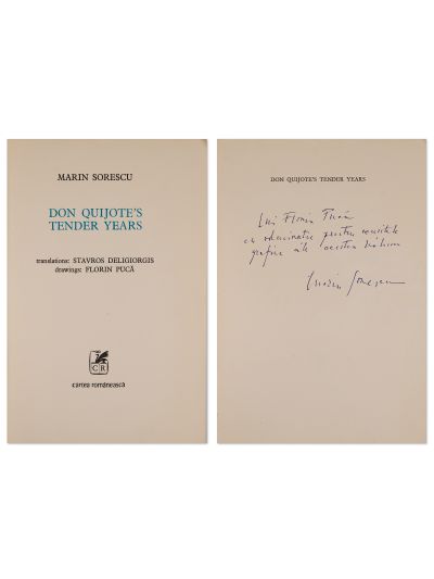 Marin Sorescu, Don Quijote's Tender Years, 1979, cu dedicație pentru Florin Pucă 