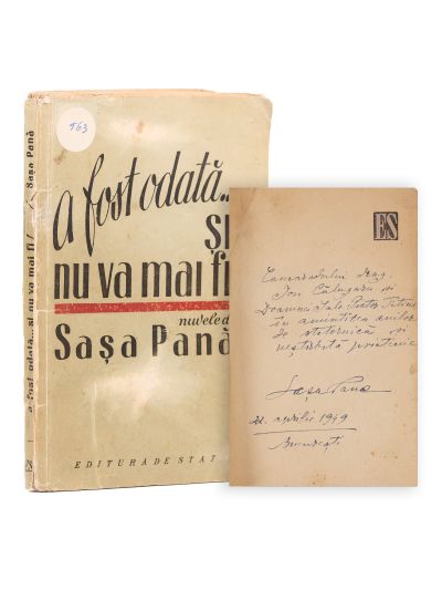 Sașa Pană, A fost odată… și nu va mai fi!, 1949, cu dedicație pentru Ion Călugăru