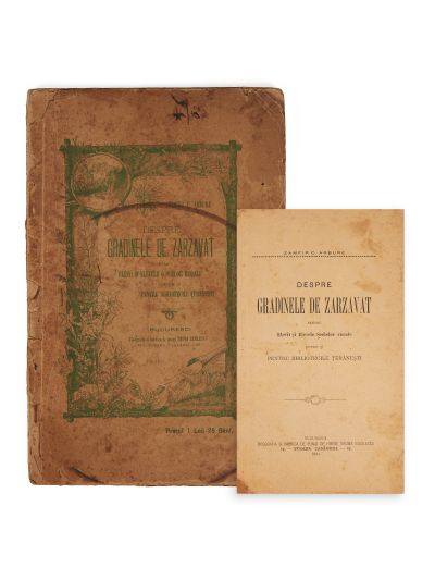 Zamfir C. Arbure, Despre grădinile de zarzavaturi, 1901