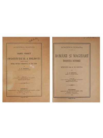 A. D. Xenopol, Primul proiect de constituțiune a Moldovei + Românii și maghiarii înaintea istoriei + Originile Partidului Național, 1898 -1906