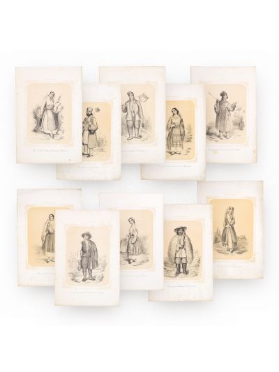 Costume Valaque, colecție de 10 litografii de mari dimensiuni, 1853
