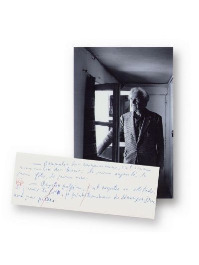 Emil Cioran, Dacă aș fi credincios, m-aș abține să îl deranjez pe Dumnezeu cu rugăciunile mele, filă manuscris 