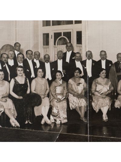 Caius Brediceanu într-un grup, fotografie de epocă 