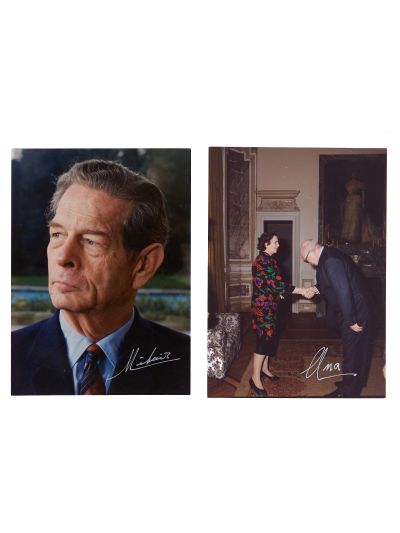 Regele Mihai și prințesa Anna de Bourbon-Parma, două fotografii realizate de Sorin Radu, cu semnătură