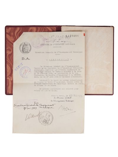 Ioan I. Enescu, diplomă de inginer, 11 februarie 1934 