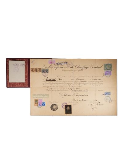 Ioan I. Enescu, diplomă de inginer, 11 februarie 1934 