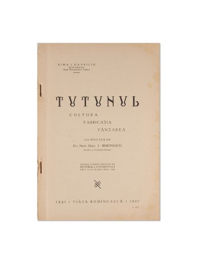 Dima I. Gavriliu, Tutunul, 1927