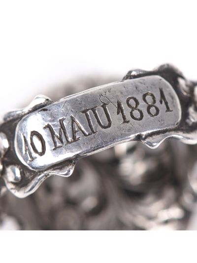 Inel din argint realizat cu ocazia proclamării Regatului României, 10 mai 1881