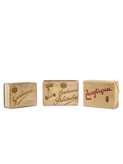 Bomboneria Palatului, Gerbeaud, Zamfirescu, Cofetăria N. I. Boroș, 4 cutii