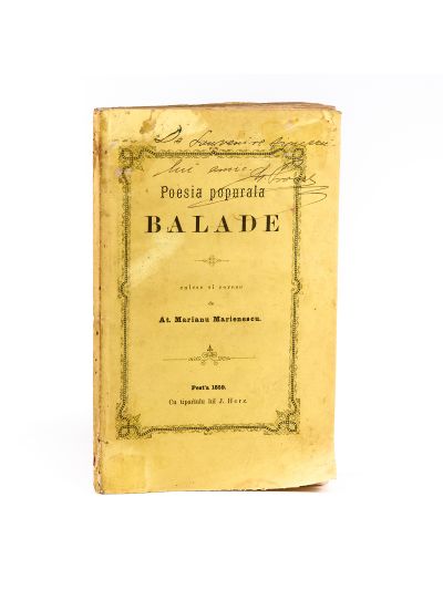 At. Marian Marienescu, Poesia populară. Balade, 1859