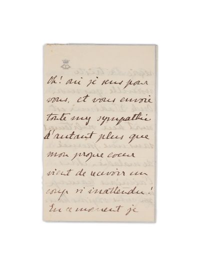 Principesa Maria a României, scrisoare despre moartea unchiului său, februarie 1909 