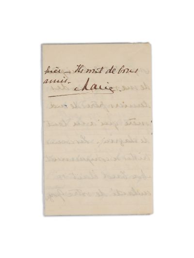 Principesa Maria a României, scrisoare despre moartea unchiului său, februarie 1909 