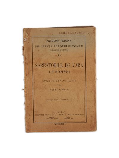 Tudor Pamfile, Sărbătorile de vară la români, 1910