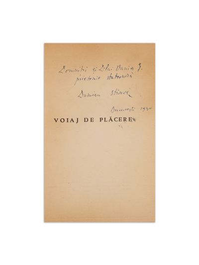 Damian Stănoiu, Voiaj de plăcere, [1930], cu dedicație