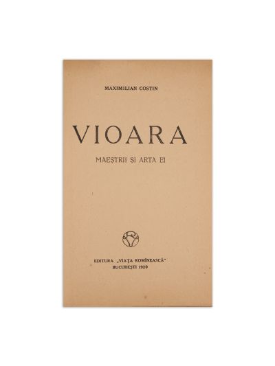 Maximilian Costin, Vioara, 1920