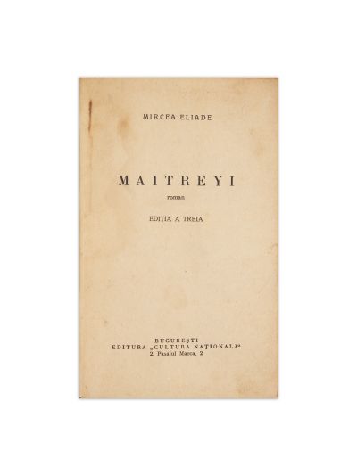 Mircea Eliade, Maitreyi, 1933, cu dedicație pentru Lucia Demetrius