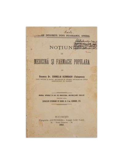 Dr. Cornelia Kernbach, Noțiuni de medicină și farmacie populară, 1912