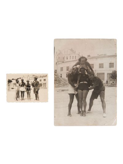 Sergiu Celibidache alături de fiul lui Trancu-Iași la Balcic, două fotografii de epocă