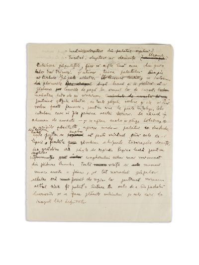 Mircea Eliade, Încotro, slujitori din palatul regelui?, filă manuscris 