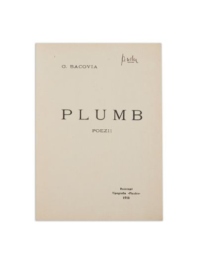 George Bacovia, Plumb. Poezii, 1916 - Piesă foarte rară