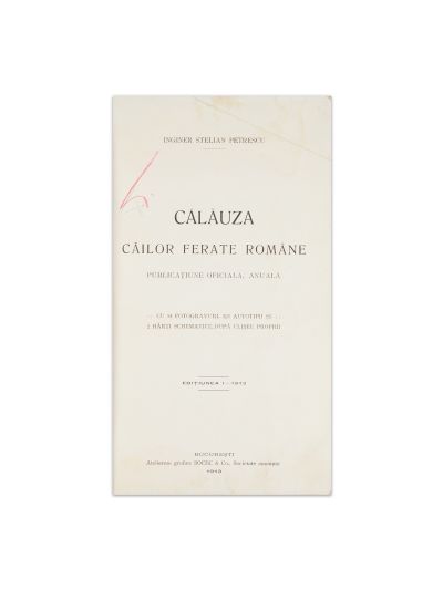 Inginer Stelian Petrescu, Călăuza căilor ferate române, 1913