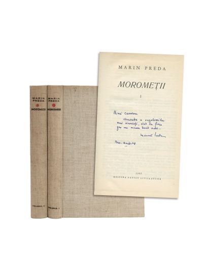 Marin Preda, Moromeții, 1967, două volume cu dedicație pentru Nina Cassian