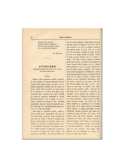Convorbiri Literare, Anul X, 1 aprilie 1876 - 1 februarie 1877, cu mai multe publicații de M. Eminescu, Veronica Micle și Ion Creangă