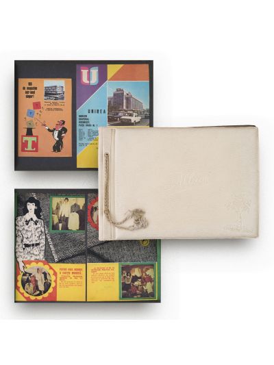 Două albume cu reclame românești, 174 bucăți