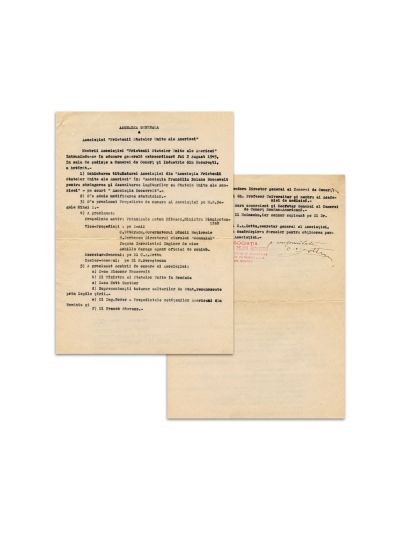 Asociația Prietenii Statelor Unite ale Americii, proces verbal + invitație, 1945