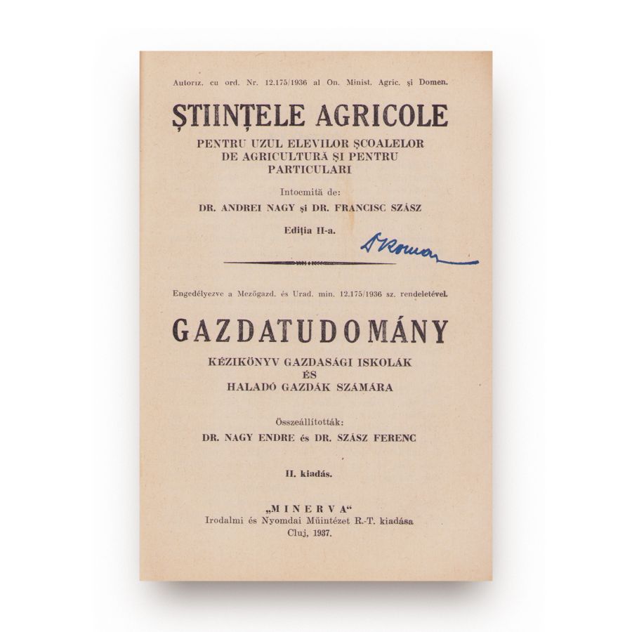 Andre Nagy și Francisc Szasz, Științele Agricole, 1937