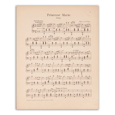 Egon von Pflügl, vals dedicat principesei Maria