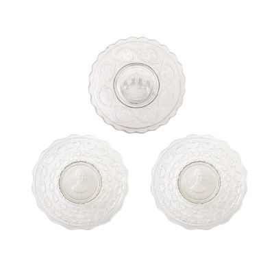 Trei farfuriuțe din sticlă, regele Carol al II-lea + Coroana de oțel a regelui Carol I