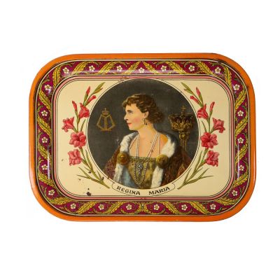 Tavă metalică - Regina Maria a României